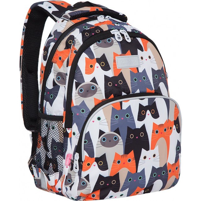 Рюкзак школьный Sale Grizzly RG-160-9 котики рыжие - фото №2