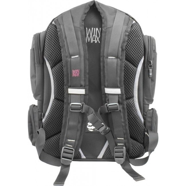 Рюкзак WINmax К-509 Черный с серой эмблемой - фото №3
