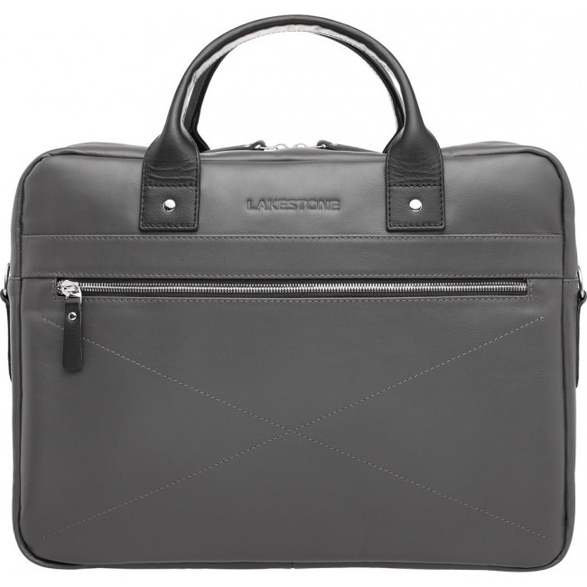 Деловая сумка Lakestone Bartley Grey/Black Серый/Черный - фото №1