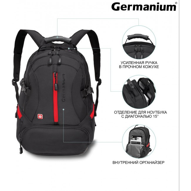 Рюкзак Germanium S-03 Черный - фото №2