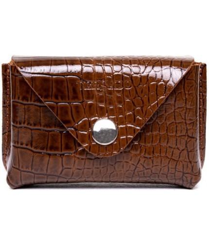 Визитница Versado B874 brown croco Коричневый крокодил- фото №1