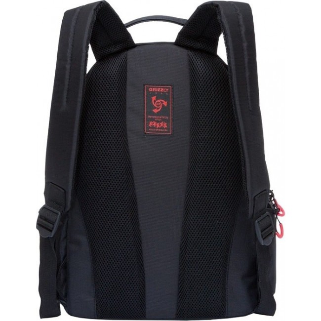 Школьный рюкзак для мальчика Grizzly RU-713-3 Черный - красный - фото №3