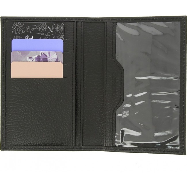 Обложка для паспорта Versado 066-1 Черный relief black - фото №3