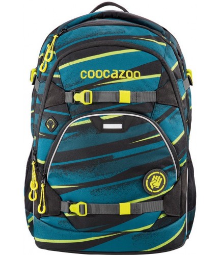 Рюкзак Coocazoo ScaleRale Wild Stripe черный/бирюзовый- фото №1