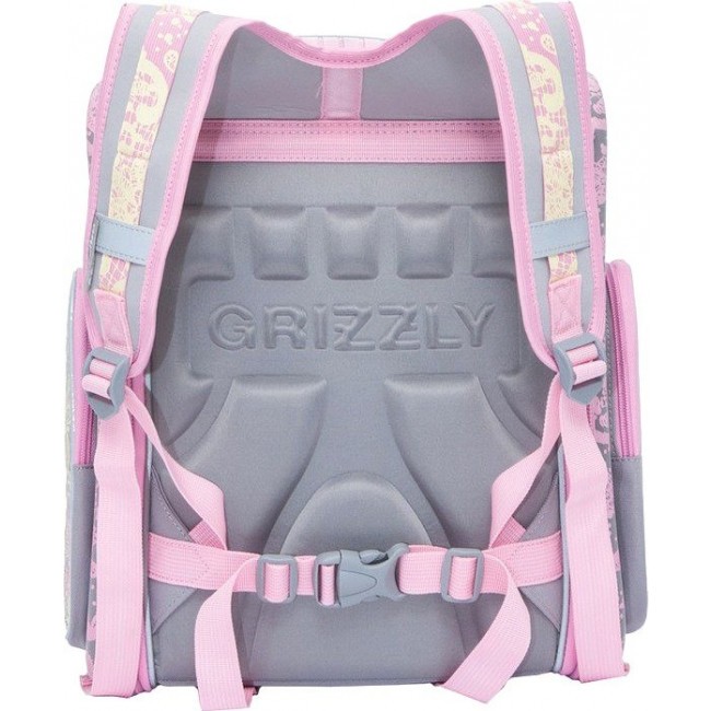 Рюкзак Grizzly RA-771-6 Цветы Серый - фото №3