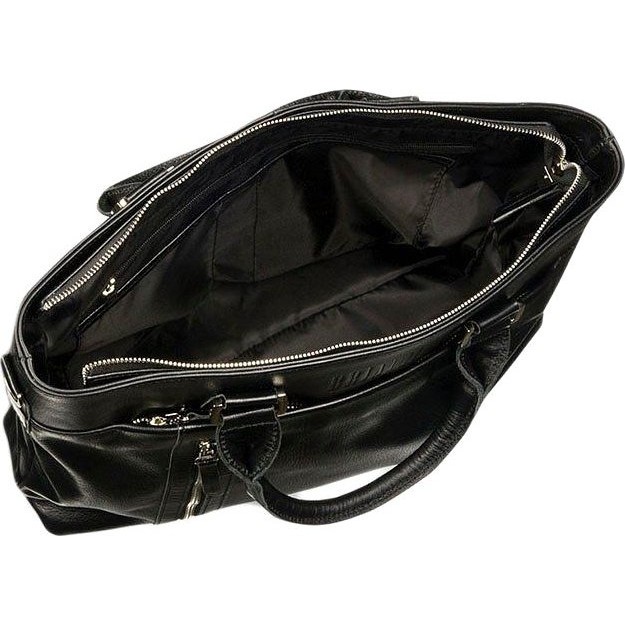 Мужская кожаная сумка Brialdi Caserta Черный - фото №4