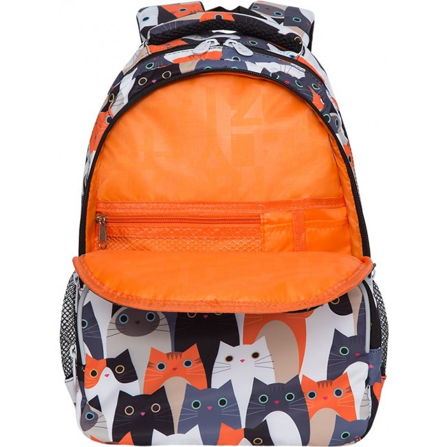 Рюкзак школьный Grizzly RG-160-9 котики рыжие - фото №4