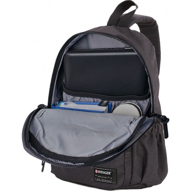 Однолямочный мужской рюкзак Wenger 2608424521 Серый - фото №3