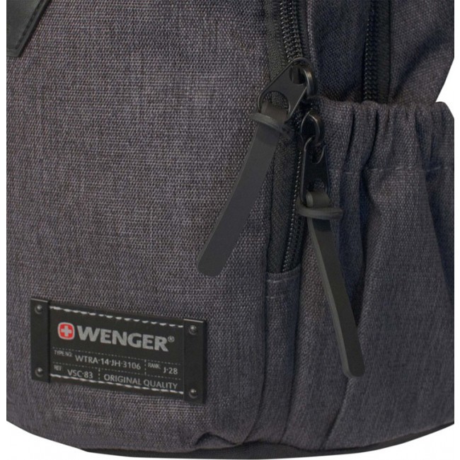 Однолямочный мужской рюкзак Wenger 2608424521 Серый - фото №6
