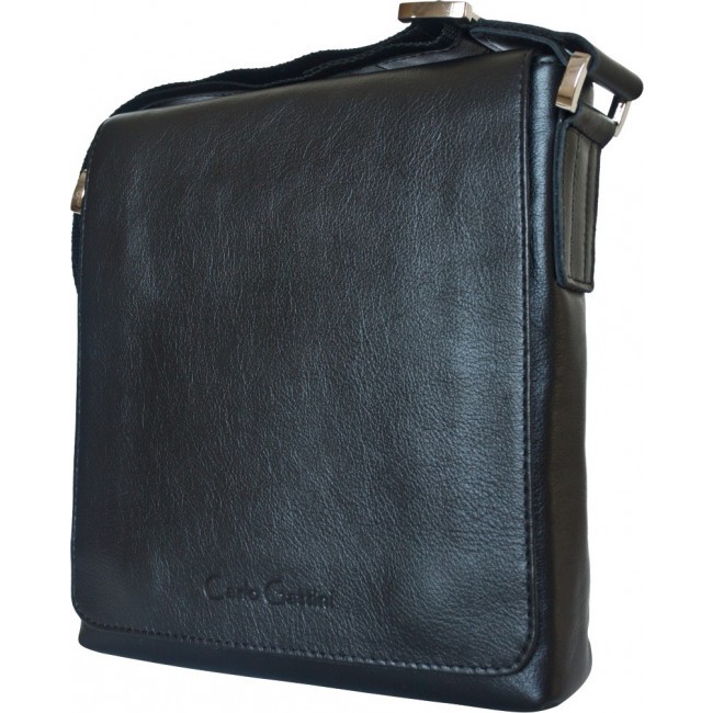 Кожаная мужская сумка Carlo Gattini Vallecorsa 5044-01 Черный Black - фото №1