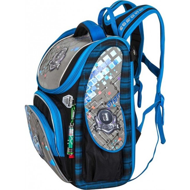 Рюкзак Across ACR18-195 Машинка (серо-синий) - фото №3