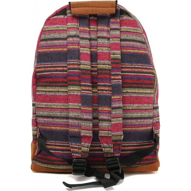 Рюкзак Mi-Pac Premium Peruvian Stripe Полоски темно-красные - фото №2