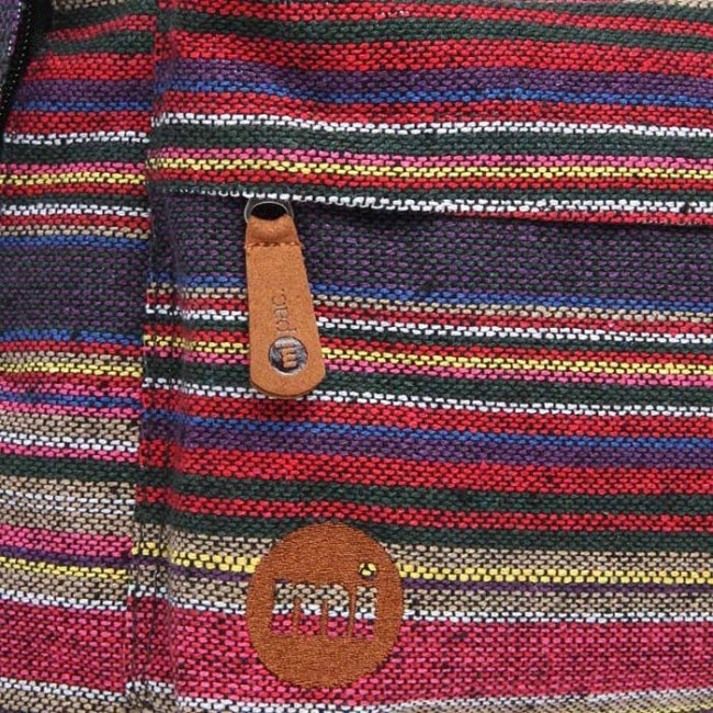 Рюкзак Mi-Pac Premium Peruvian Stripe Полоски темно-красные - фото №3