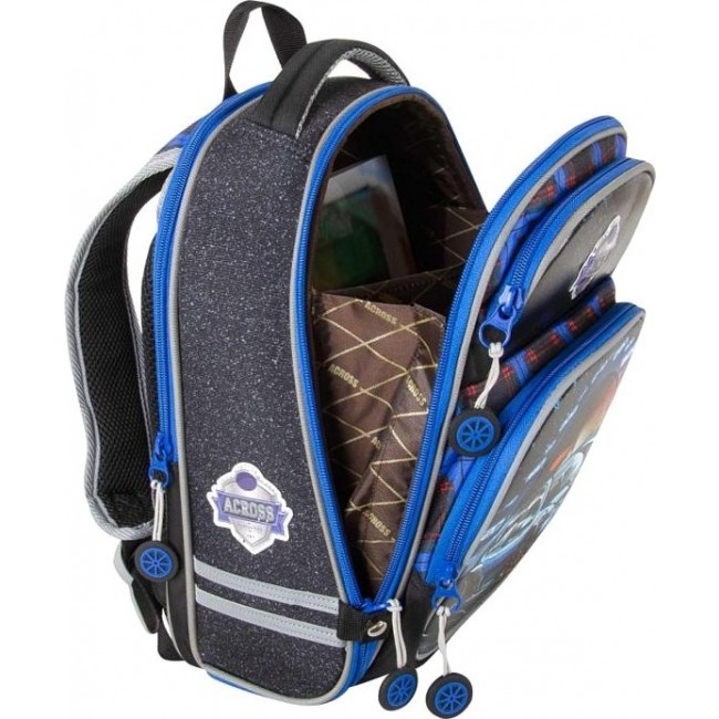 Рюкзак Across ACR18-178A Спортивная машинка (синий) - фото №3