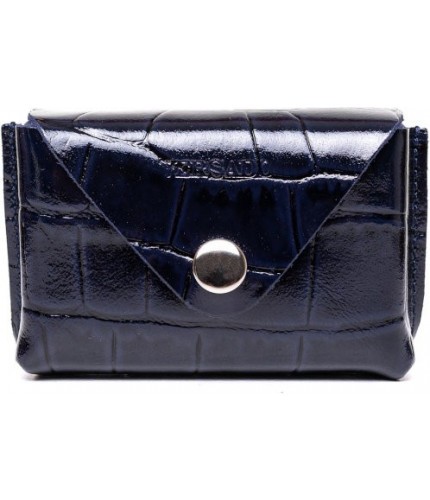 Визитница Versado B874 blue croco Синий крокодил- фото №1