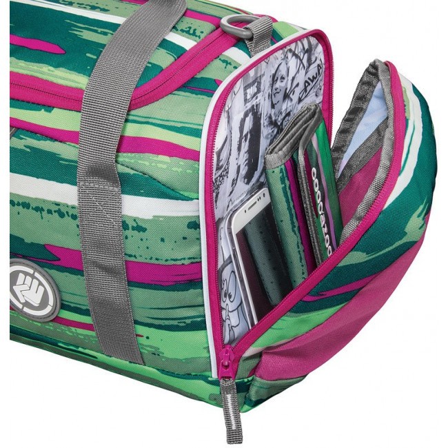 Спортивная сумка Coocazoo SporterPorter Bartik зеленый/розовый - фото №2