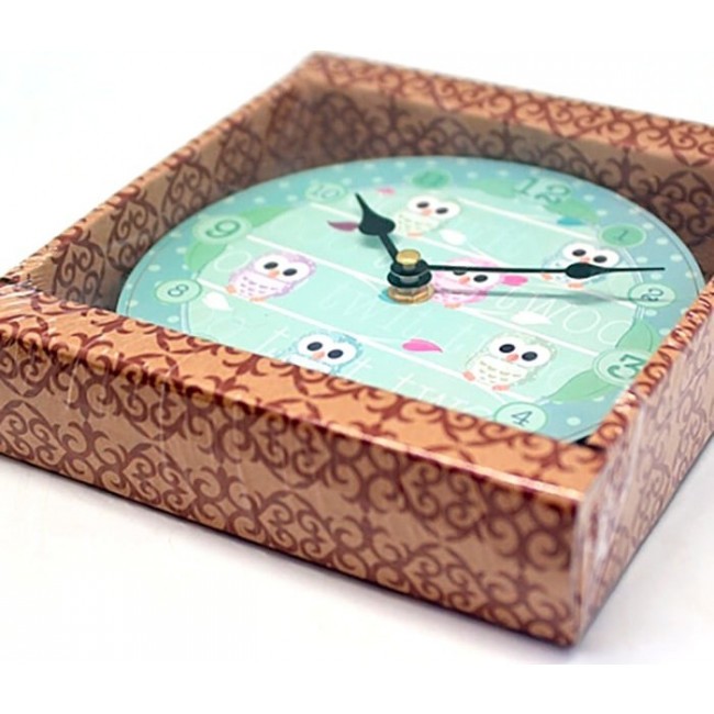 часы Kawaii Factory Часы настенные "Cute little owls" Синие - фото №4
