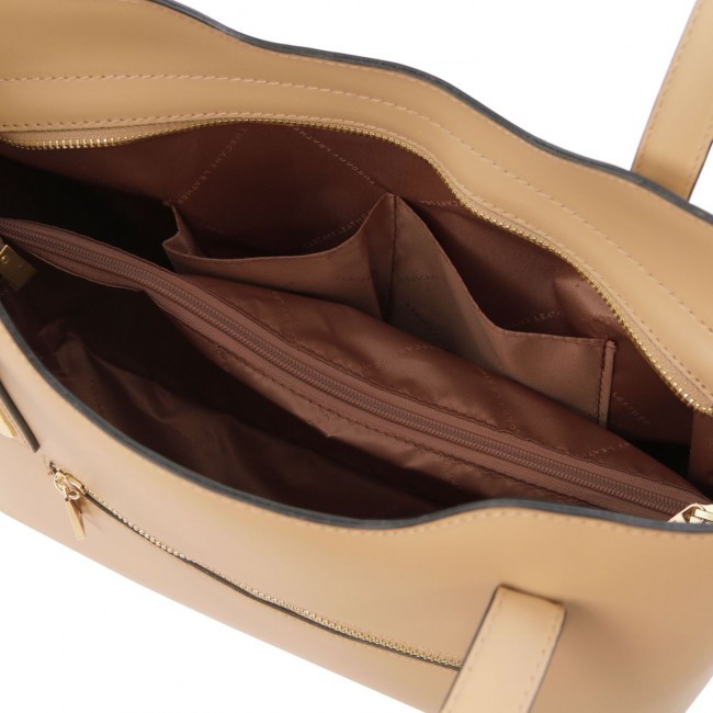 Женская сумка Tuscany Leather Olimpia TL141412 Champagne - фото №6