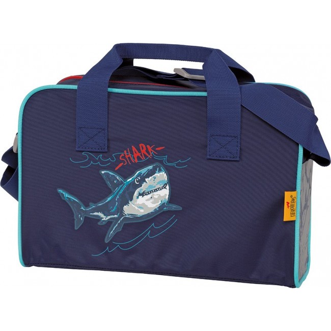 Школьный ранец DerDieDas Ergoflex Exclusive Superflash с наполнением синяя акула - фото №6