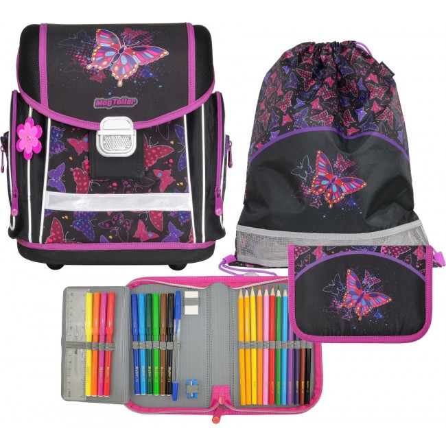 Рюкзак Mag Taller EVO с наполнением Rainbow Butterfly Черный - фото №1