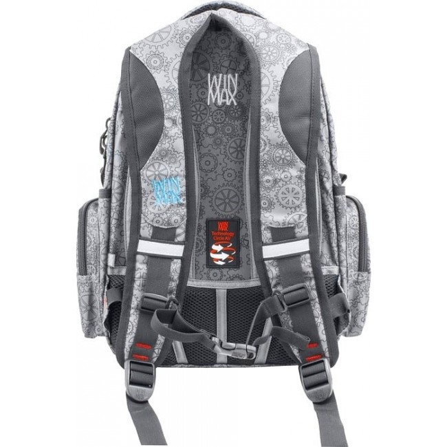 Рюкзак WINmax К-542 Серый с бирюзовой эмблемой - фото №3