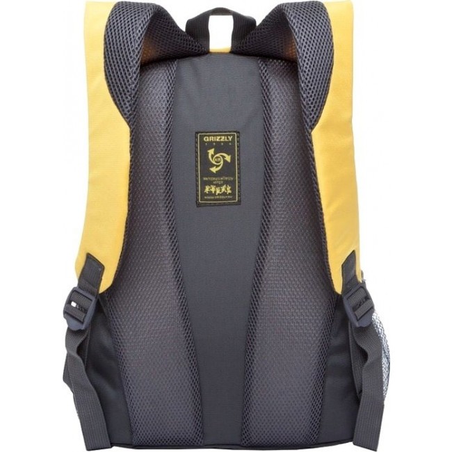 Школьный рюкзак для 5-11 класса Grizzly RU-721-1 Темно-серый - лимонный - фото №3
