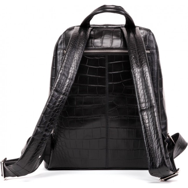 Кожаный рюкзак Versado VD170 Черный black stone - фото №5