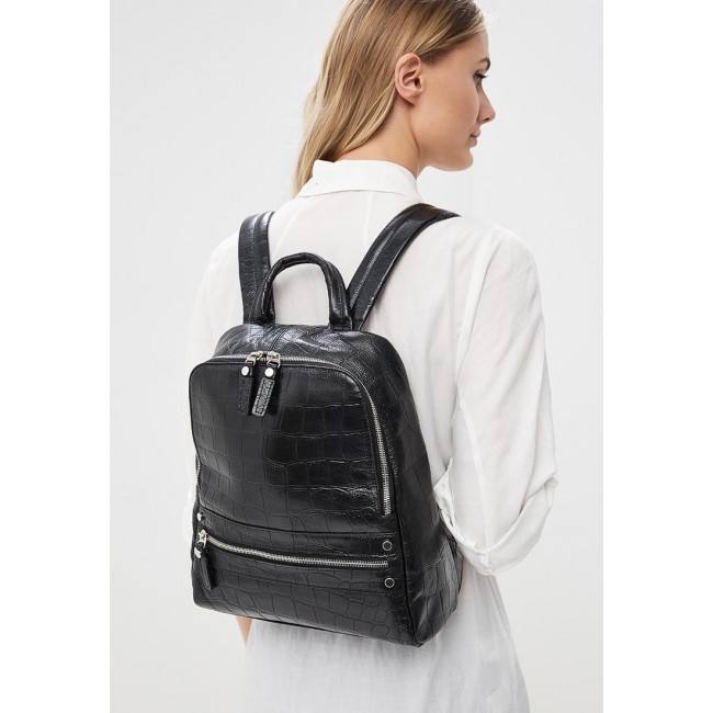 Кожаный рюкзак Versado VD170 Черный black stone - фото №1