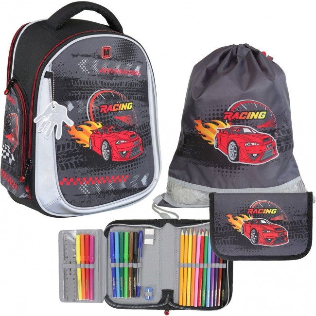 Школьный рюкзак Mag Taller Unni с наполнением Red Car - фото №1