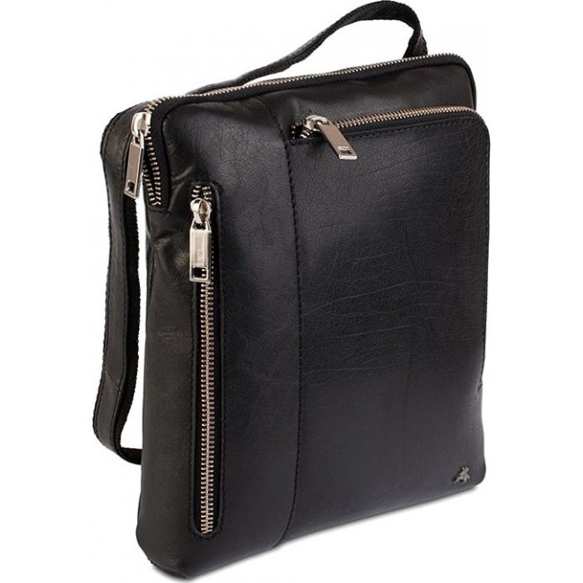 Удобная мужская сумка через плечо Visconti ML20 Roy Черный - фото №2