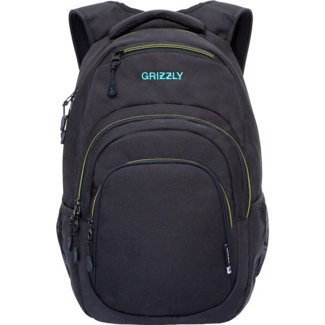 Рюкзак Grizzly RU-700-1 Черный - бирюзовый - фото №1