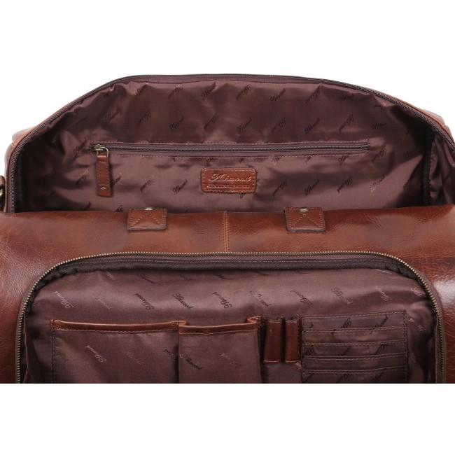 Дорожная сумка Ashwood Leather 8150 Brown Коричневый - фото №5
