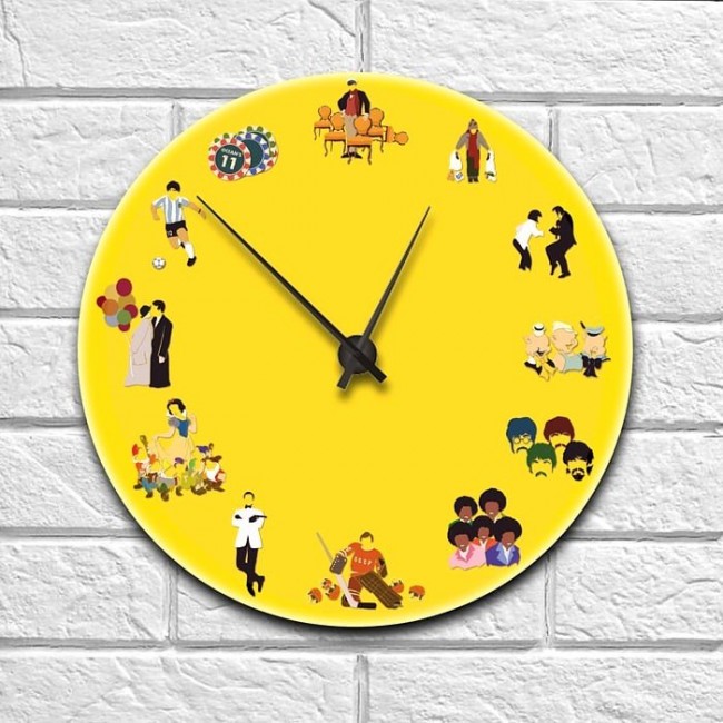 часы Kawaii Factory Часы настенные "Киномания" Желтые - фото №1