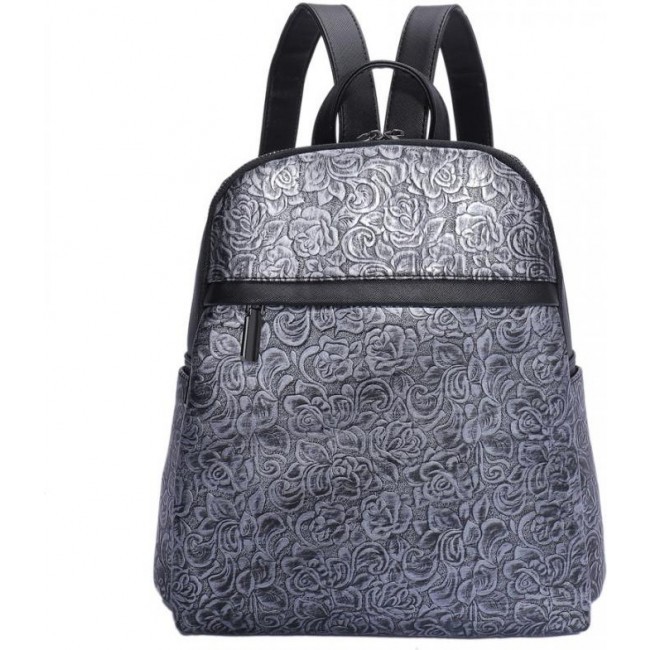 Рюкзак OrsOro DS-0072 Цветы-черненное серебро - фото №1