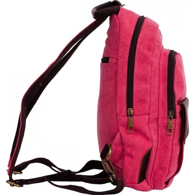 Повседневный рюкзак с одной лямкой Polar П2062 Розовый - фото №4
