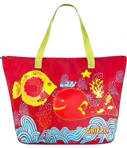 Пляжная сумка Grizzly DL-355-6 Темно-красный- фото №1