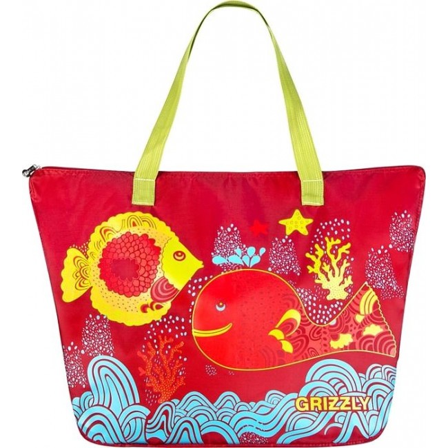 Пляжная сумка Grizzly DL-355-6 Темно-красный - фото №1