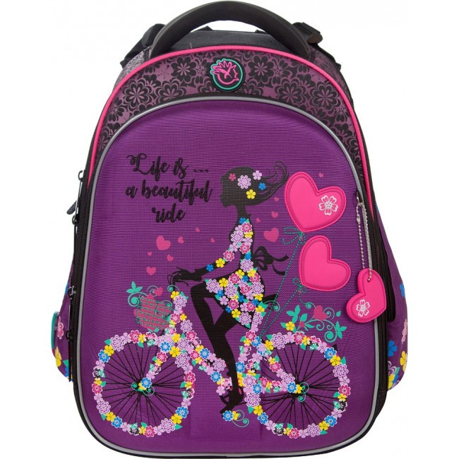 Школьный ранец Hummingbird Teens T102 Pur Life is … a Beautiful Ride Purple Девушка фиолетовый - фото №2