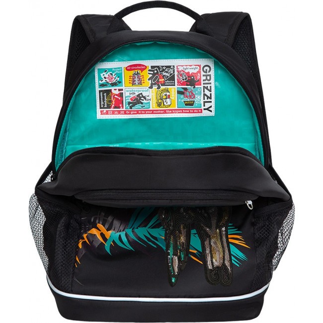 Рюкзак школьный Grizzly RG-163-2 черный - фото №4