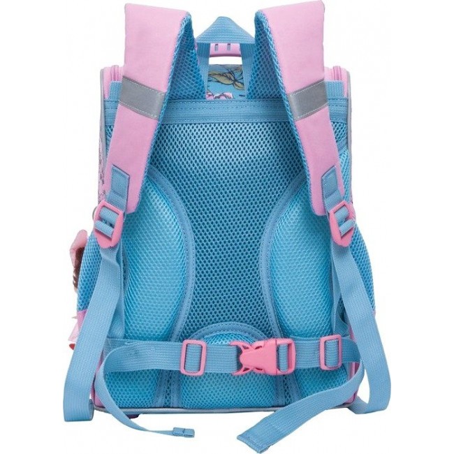 Ранец для девочки подростка Grizzly RA-773-3 Цветы (розовый) - фото №3