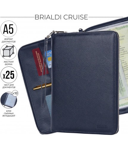 Органайзер для документов Brialdi Cruise Relief Navy- фото №1