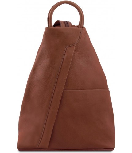 Рюкзак из мягкой кожи Tuscany Leather Shanghai TL140963 Cinnamon- фото №2