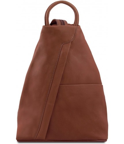 Рюкзак из мягкой кожи Tuscany Leather Shanghai TL140963 Cinnamon- фото №1