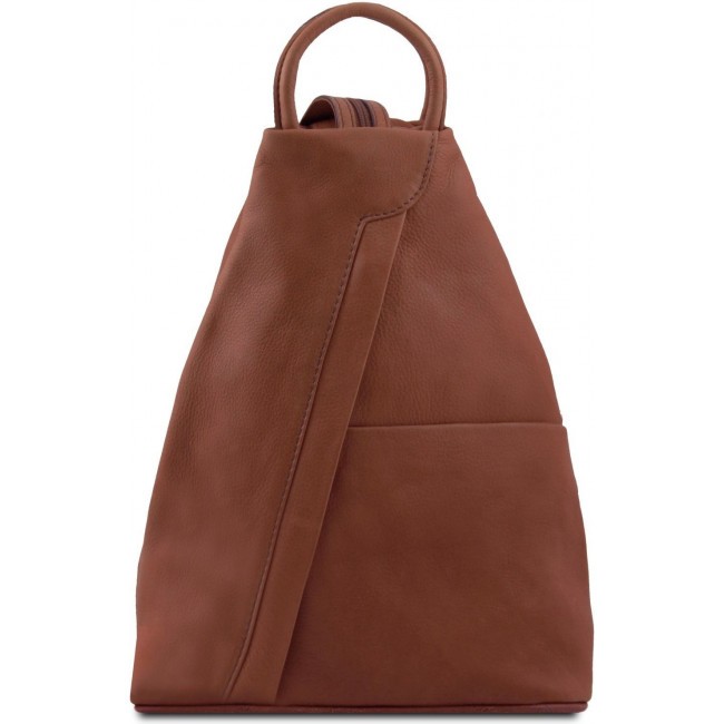 Рюкзак из мягкой кожи Tuscany Leather Shanghai TL140963 Cinnamon - фото №1