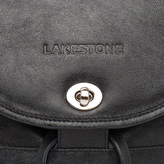 Женский рюкзак из натуральной кожи Lakestone Maggs Черный - фото №6