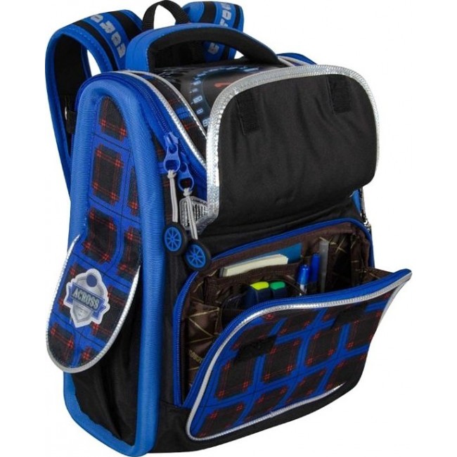 Рюкзак Across ACR18-195A Спортивная машинка (синий) - фото №3