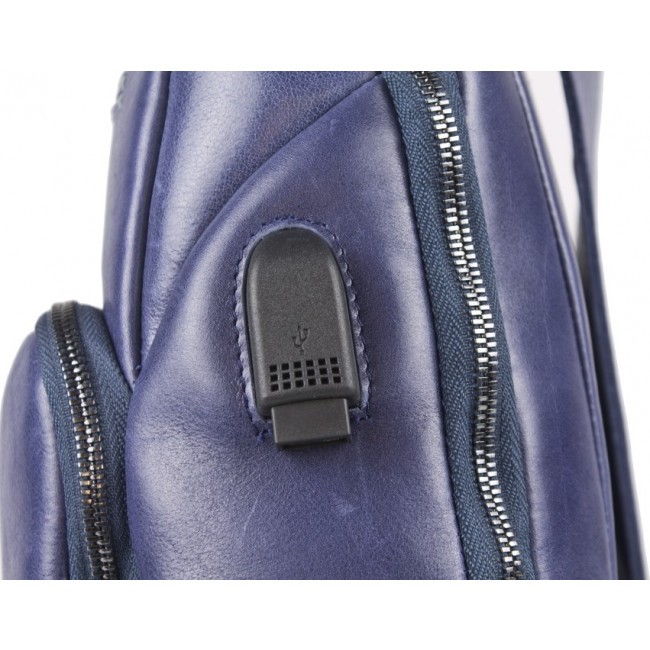 Кожаный рюкзак Carlo Gattini Busso 3093-07 blue - фото №4