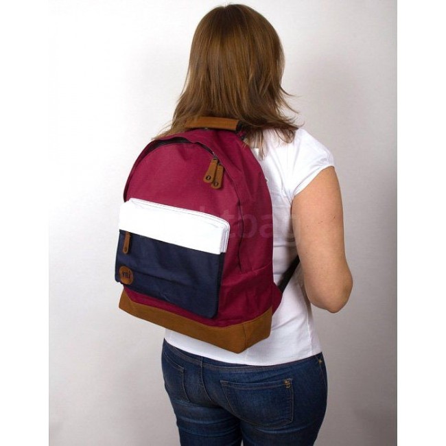 Рюкзак Mi-Pac Backpack Бордовый с узором - фото №2