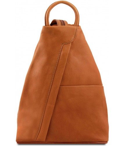 Рюкзак из мягкой кожи Tuscany Leather Shanghai TL140963 Коньяк- фото №1