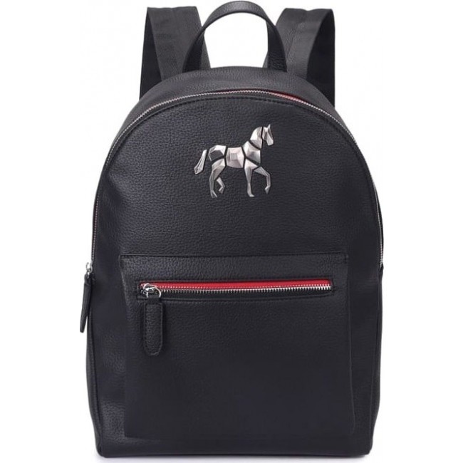 Рюкзак Grizzly RM-95 Лошадь (черный и красный) - фото №1